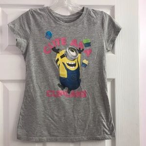 Despicable Me Girls Cute Cupcake Minion Shirt Large Nickelodeon